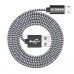 3pcs Micro USB to USB Lightning Nylon Cable for Android Smartphones&Tablets 
